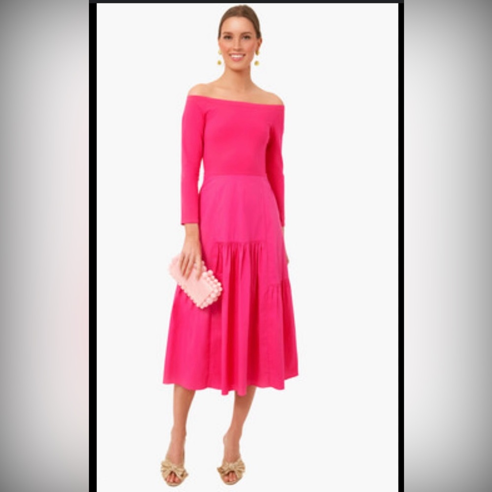 Tuckernuck x Cameran Eubanks Camellia Poplin Marissa Dress Size XS Barbie Pink